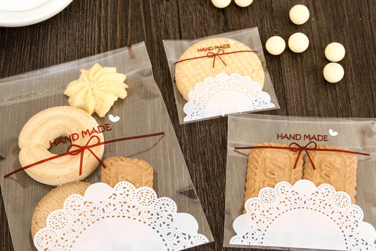 Biscuit bag with bow self-adhesive bag (4)