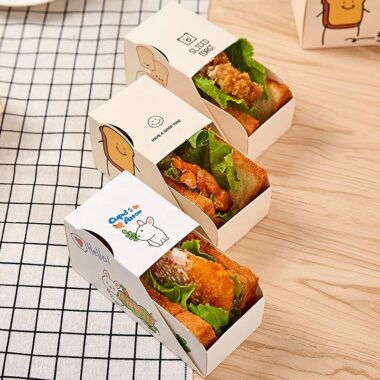 Food grade cardboard burger boxes
