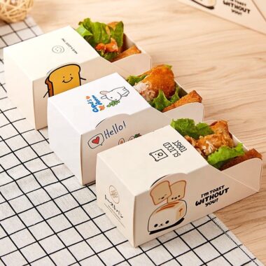 Food grade cardboard burger boxes