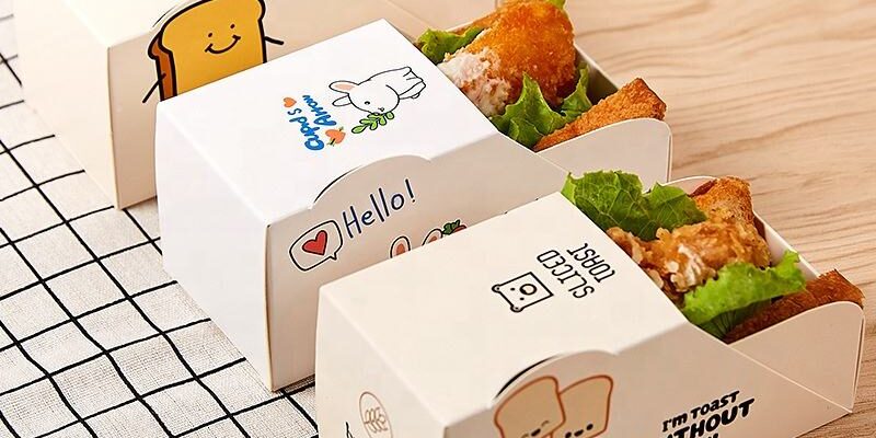 Custom Cardboard Burger & Chips Boxes – Food Grade Packaging (2) Food grade cardboard burger boxes