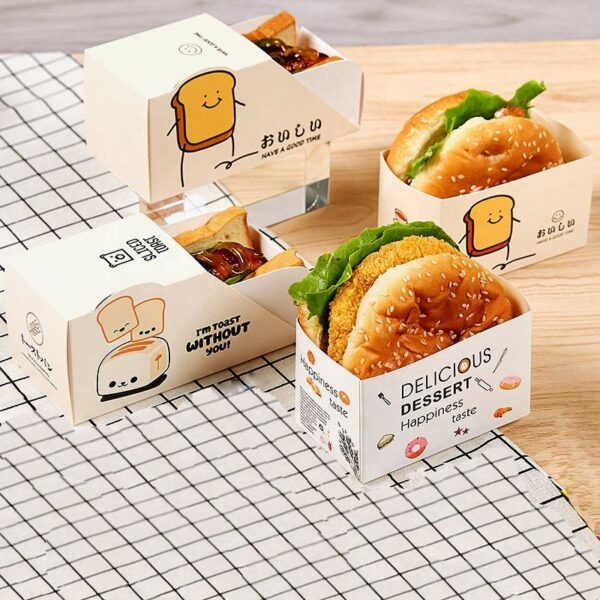 Food grade cardboard burger boxes