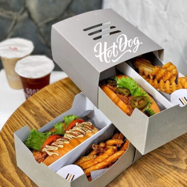 Fries Tray White Kraft Paper