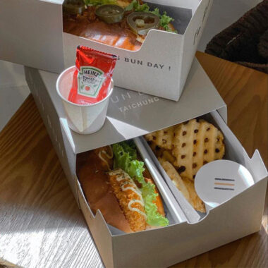 Fries Tray White Kraft Paper