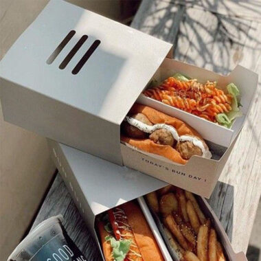 Fries Tray White Kraft Paper