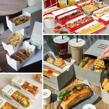 Fries Tray White Kraft Paper