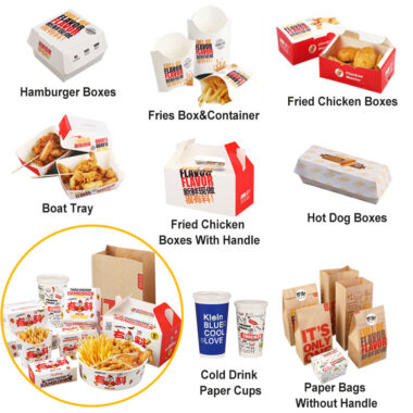 Fries Tray White Kraft Paper