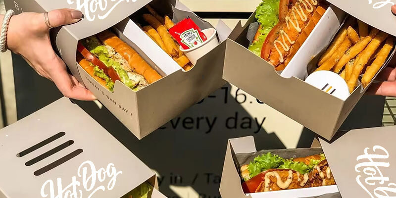 Fries Tray White Kraft Paper