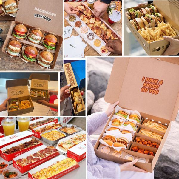 Custom Fish & Chips Takeaway Box – Recyclable Kraft Paper (5) Chips Takeaway Kraft Paper Box