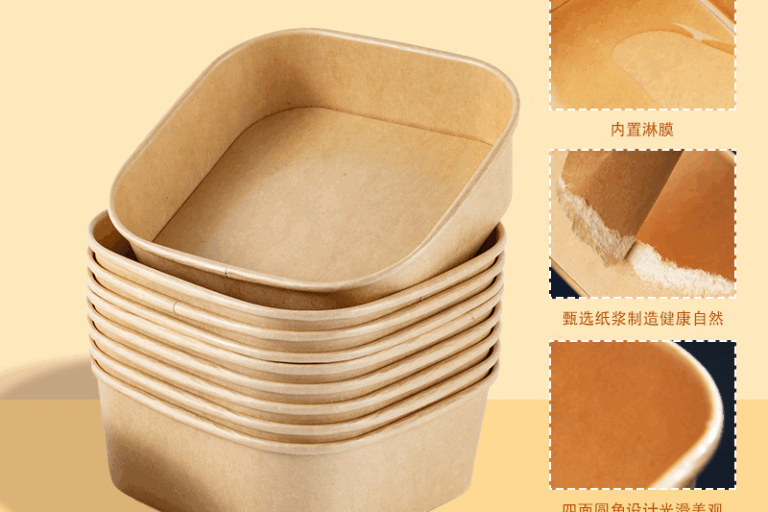 Custom Kraft Paper Bowls – Food Grade Disposable Packaging (2) Food grade kraft paper bowls for takeaway
