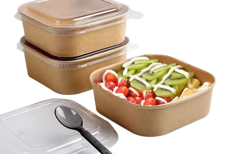 Custom Kraft Paper Bowls – Food Grade Disposable Packaging (4) Food grade kraft paper bowls for takeaway