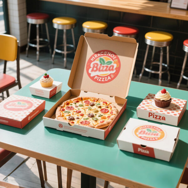 Logo Corrugated Brown Pizza Box