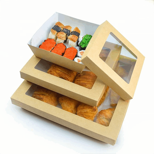 Paper Food Box with Window for Takeaway