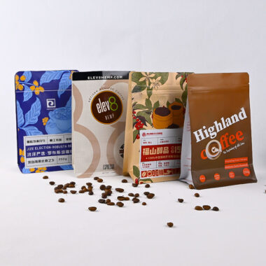 stand-up coffee pouch with ziplock