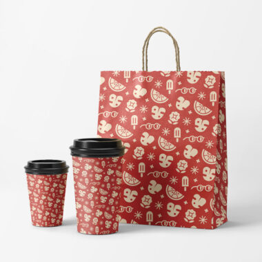 paper bag with handle for fast food