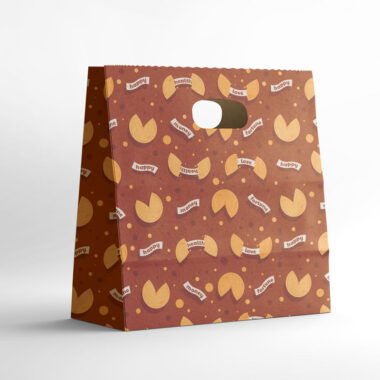paper bag with handle for fast food