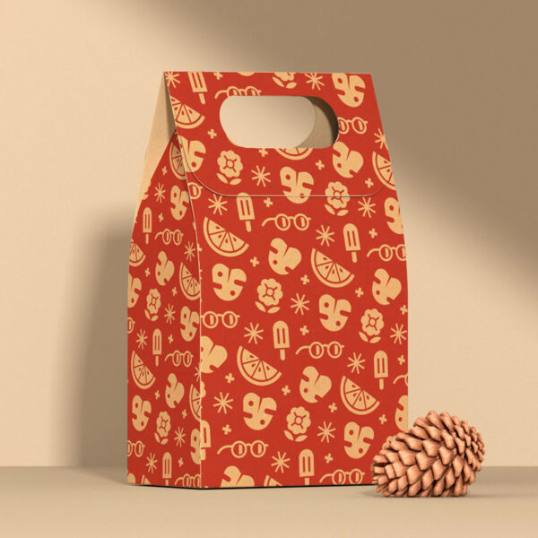 paper bag with handle for fast food
