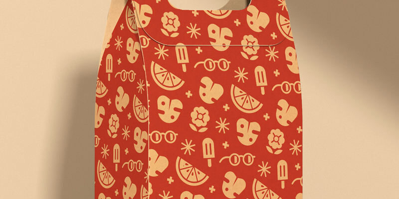 paper bag with handle for fast food