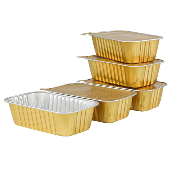 aluminum foil food container with lid