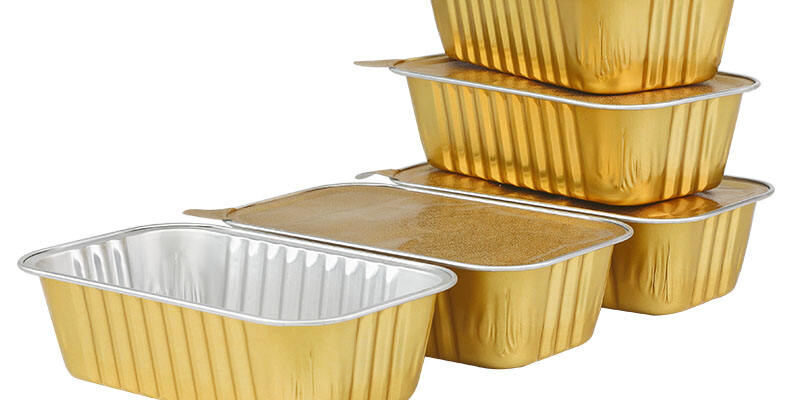 aluminum foil food container with lid