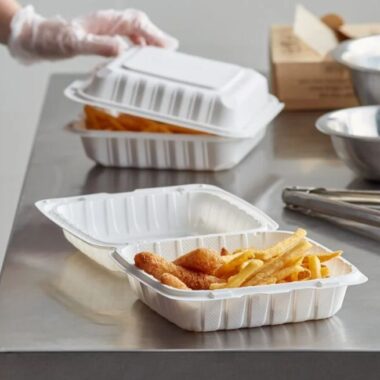 Eco-friendly cornstarch takeaway food containers