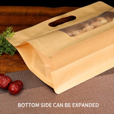 Kraft Paper Zipper Bags with Window