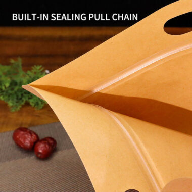 Kraft Paper Zipper Bags with Window