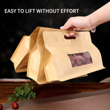 Kraft Paper Zipper Bags with Window