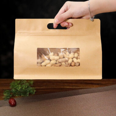 Kraft Paper Zipper Bags with Window