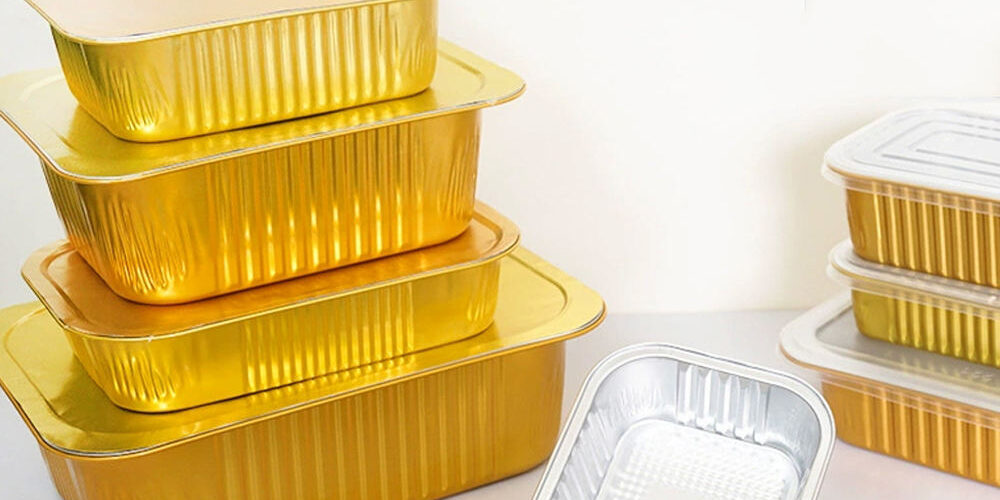 thickened aluminum foil food container