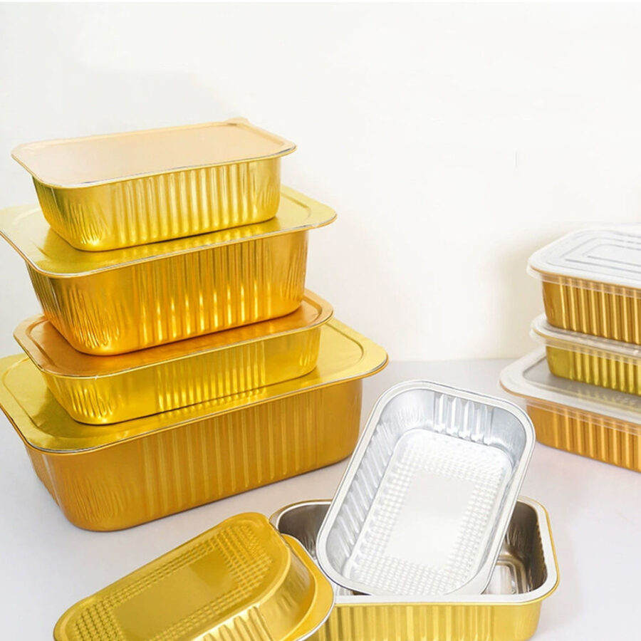 thickened aluminum foil food container