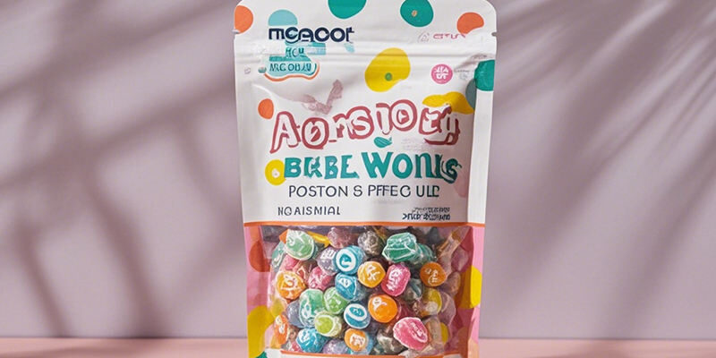 digital printing stand-up candy pouch