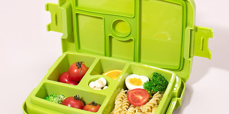 4-Compartment Plastic School Lunch Box
