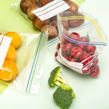 reusable ziplock food storage bag
