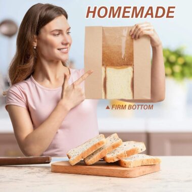Kraft Paper Food Bags with Window
