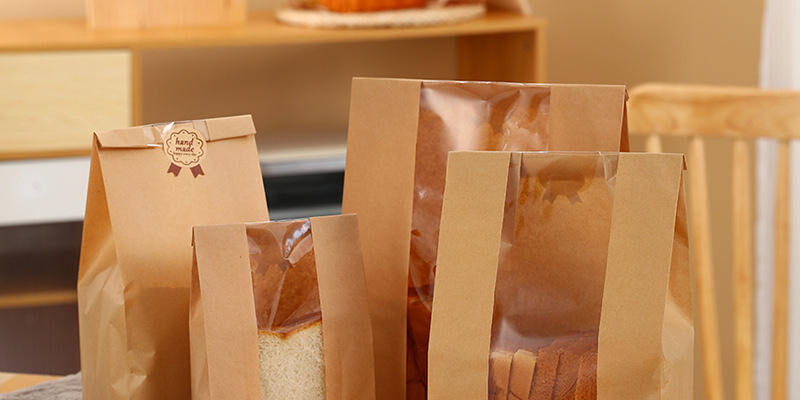Kraft Paper Food Bags with Window
