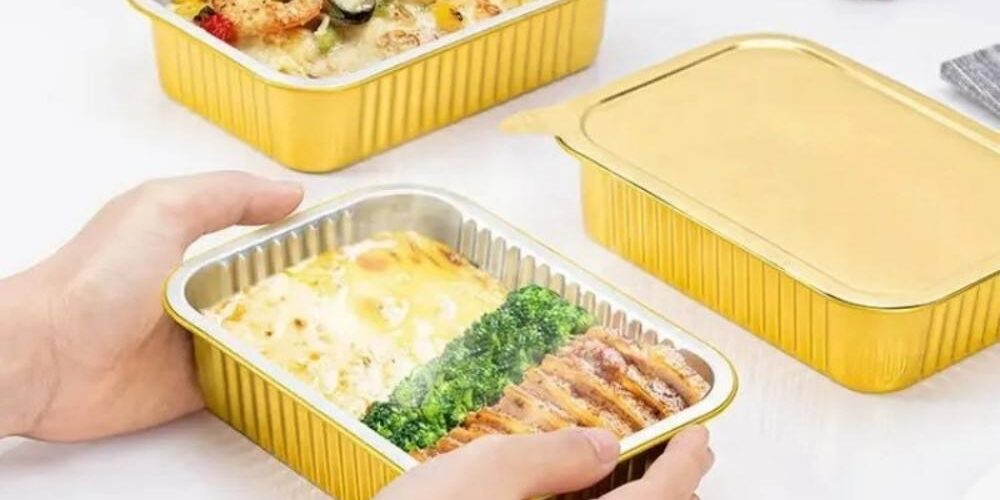 rectangular tray for food packaging