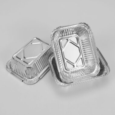 aluminum disposable food tray with plastic lid