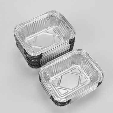 aluminum disposable food tray with plastic lid