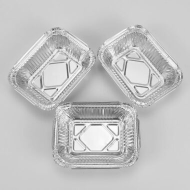 aluminum disposable food tray with plastic lid