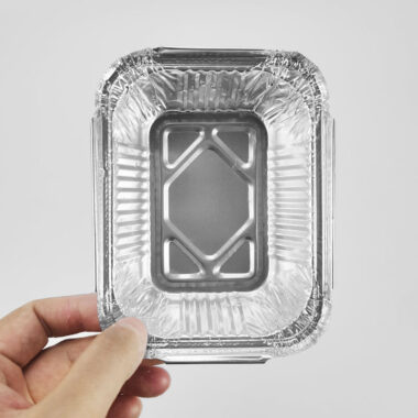 aluminum disposable food tray with plastic lid