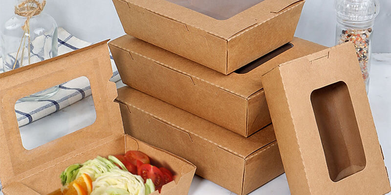 Takeout Food Container Box with Window