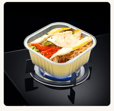 aluminum foil container with lid