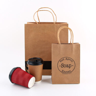 Custom brown kraft paper bags