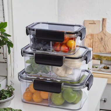 storage crisper bento box with lid