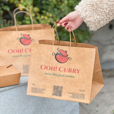 kraft paper takeaway food bags