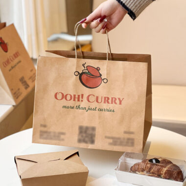 kraft paper takeaway food bags