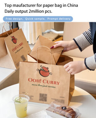 kraft paper takeaway food bags