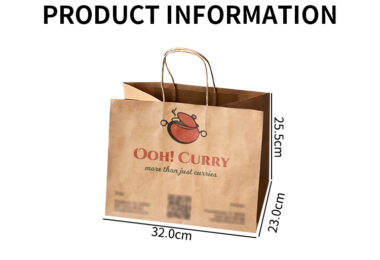 kraft paper takeaway food bags