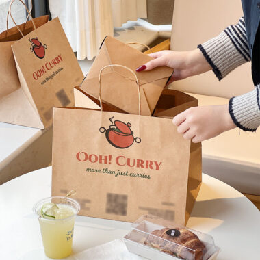 kraft paper takeaway food bags