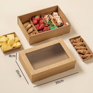 disposable corrugated board bento grazing box